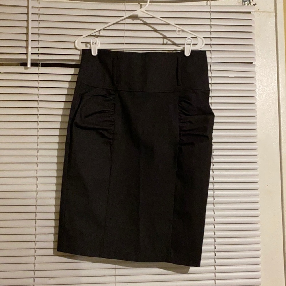 Women’s Navy Blue Pencil Skirt Stretchable